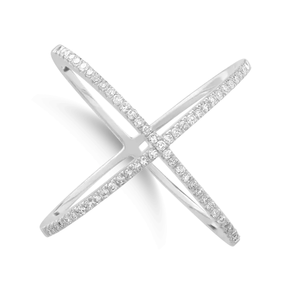Inel din aur alb cu diamante de 0.29ct