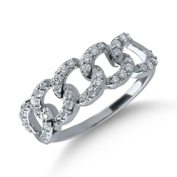Inel din aur alb cu diamante de 0.32ct