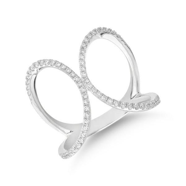 Inel din aur alb cu diamante de 0.3ct