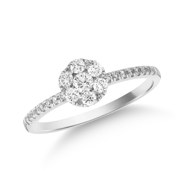 Inel din aur alb cu diamante de 0.43ct