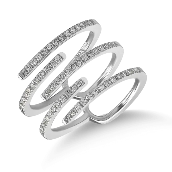 Inel din aur alb cu diamante de 0.43ct