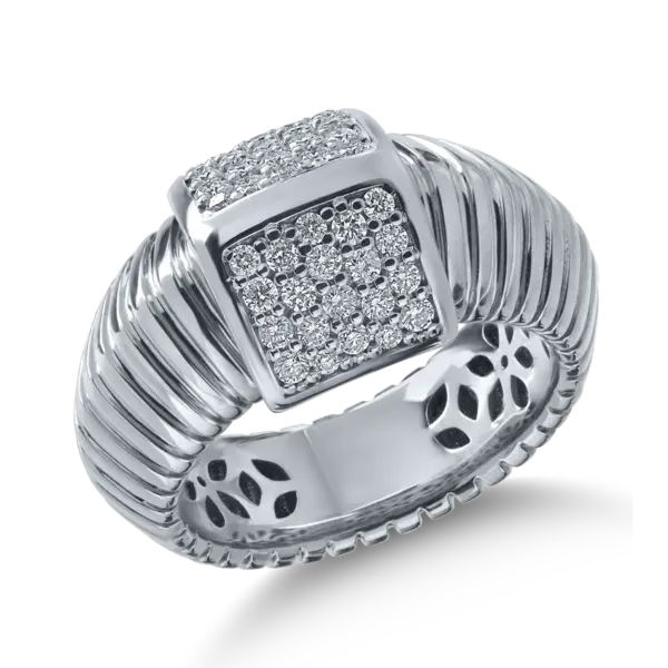 Inel din aur alb cu diamante de 0.44ct