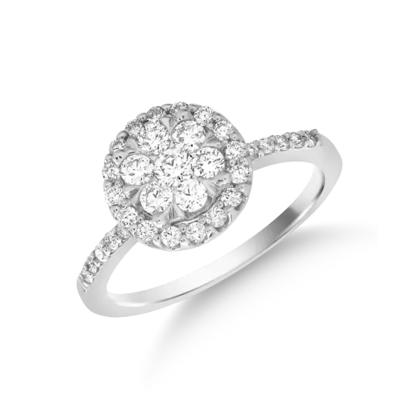Inel din aur alb cu diamante de 0.501ct