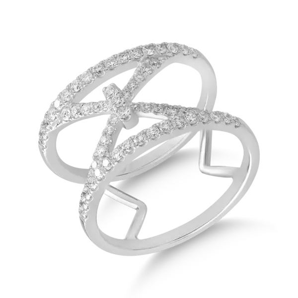 Inel din aur alb cu diamante de 0.56ct