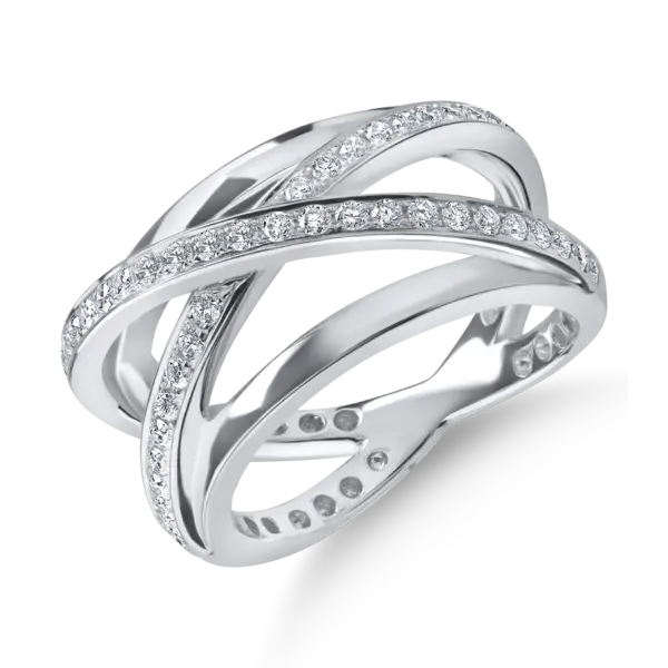 Inel din aur alb cu diamante de 0.5ct