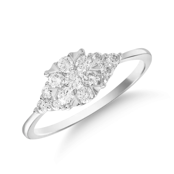 Inel din aur alb cu diamante de 0.5ct