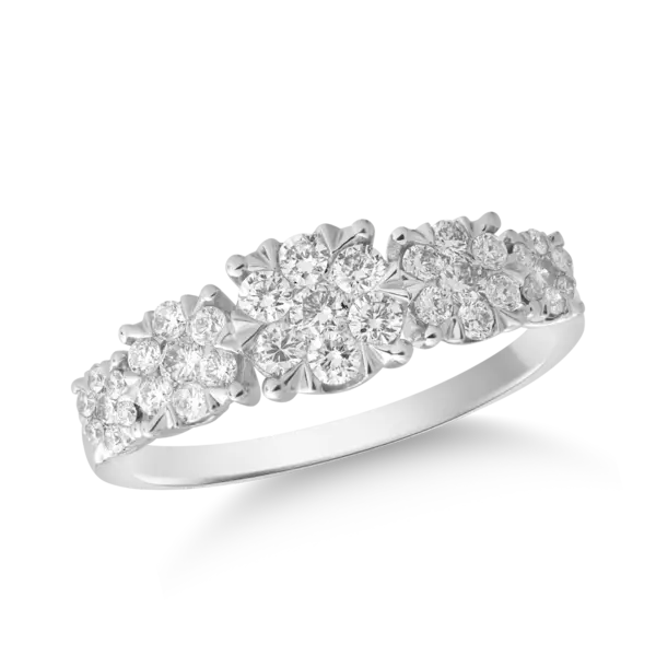 Inel din aur alb cu diamante de 0.5ct