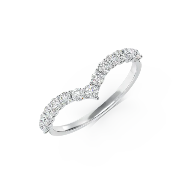 Inel din aur alb cu diamante de 0.5ct