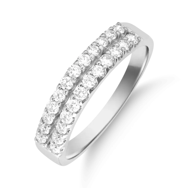 Inel din aur alb cu diamante de 0.5ct