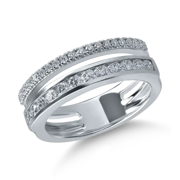 Inel din aur alb cu diamante de 0.64ct