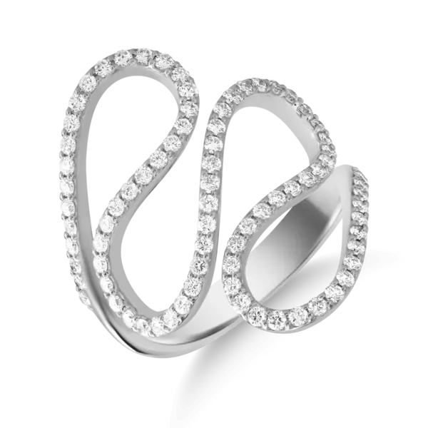 Inel din aur alb cu diamante de 0.73ct