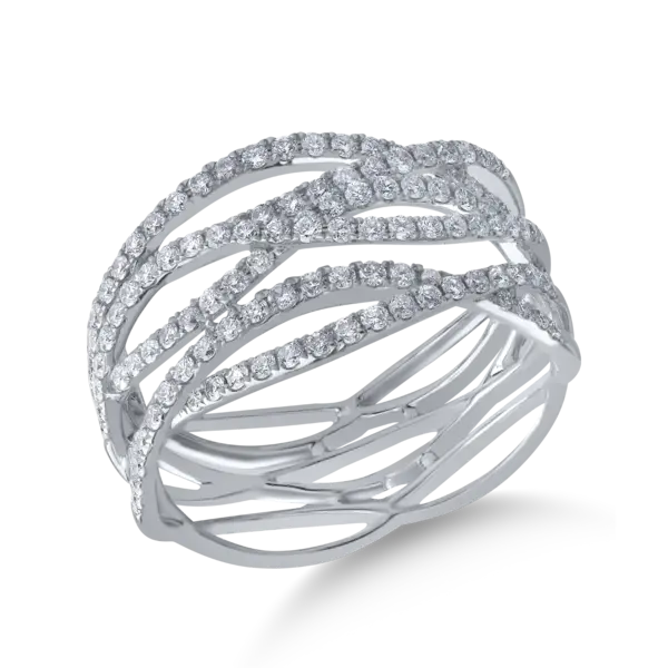 Inel din aur alb cu diamante de 0.73ct