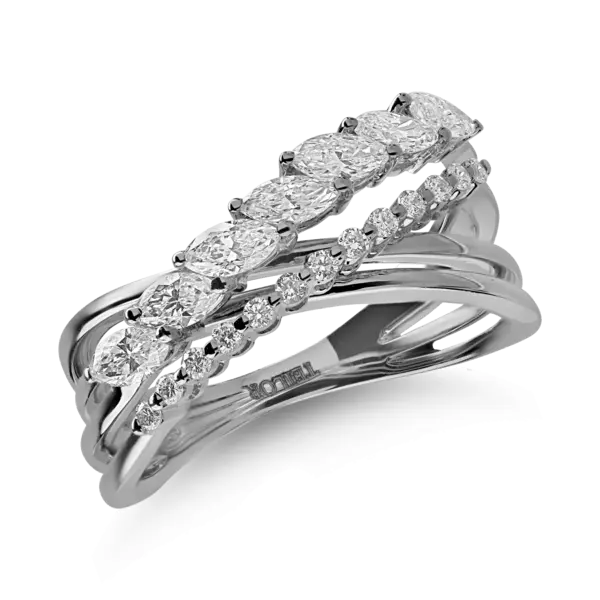 Inel din aur alb cu diamante de 0.74ct