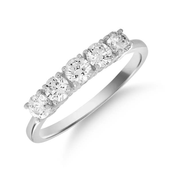 Inel din aur alb cu diamante de 0.76ct