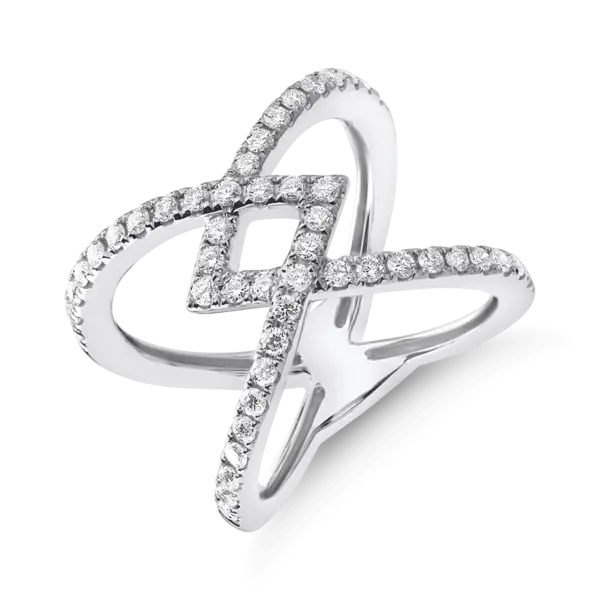 Inel din aur alb cu diamante de 0.81ct