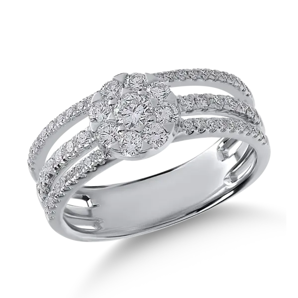 Inel din aur alb cu diamante de 0.82ct