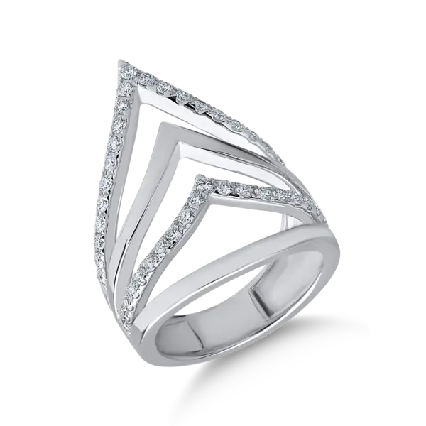 Inel din aur alb cu diamante de 0.84ct