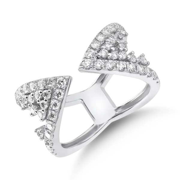 Inel din aur alb cu diamante de 0.88ct
