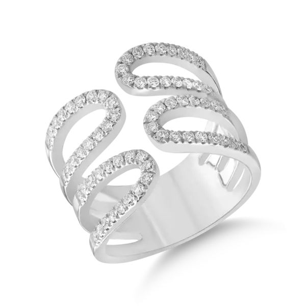 Inel din aur alb cu diamante de 0.8ct
