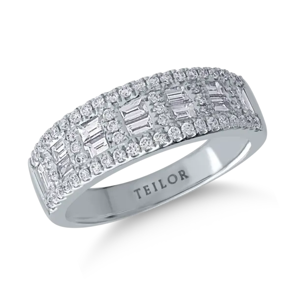 Inel din aur alb cu diamante de 0.98ct