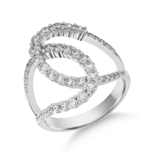 Inel din aur alb cu diamante de 1.05ct