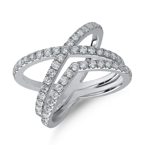 Inel din aur alb cu diamante de 1.11ct
