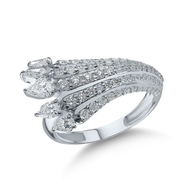 Inel din aur alb cu diamante de 1.22ct
