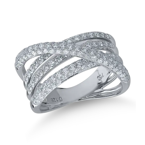 Inel din aur alb cu diamante de 1.28ct