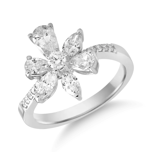 Inel din aur alb cu diamante de 1.37ct