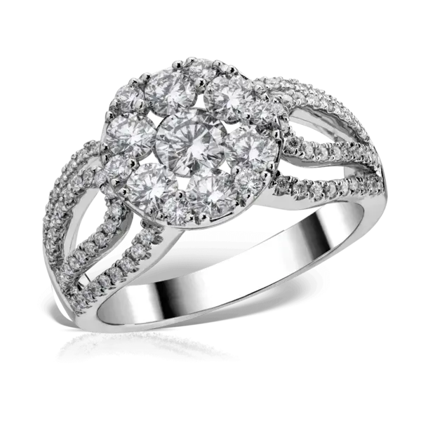 Inel din aur alb cu diamante de 1.4ct