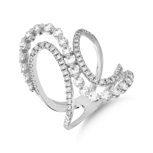 Inel din aur alb cu diamante de 1.4ct