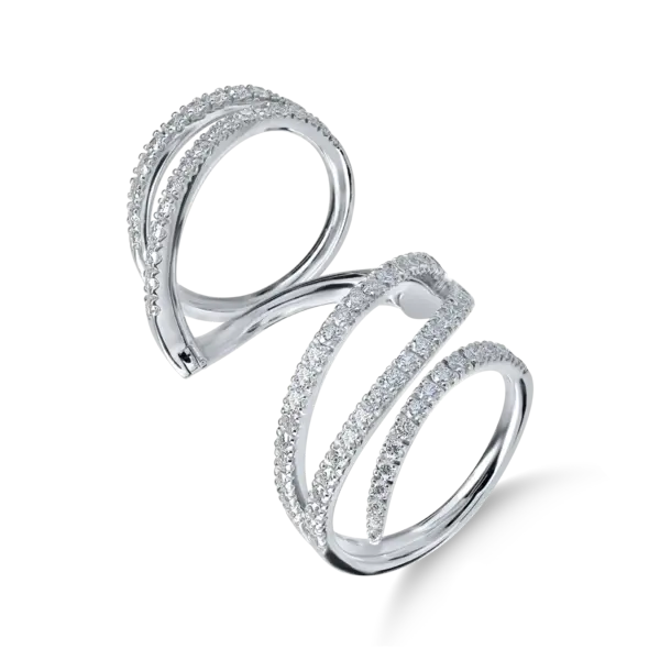 Inel din aur alb cu diamante de 1.55ct