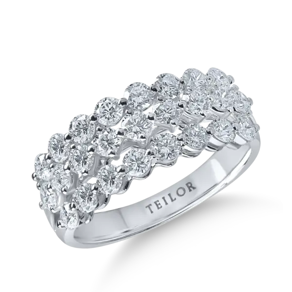 Inel din aur alb cu diamante de 1.65ct