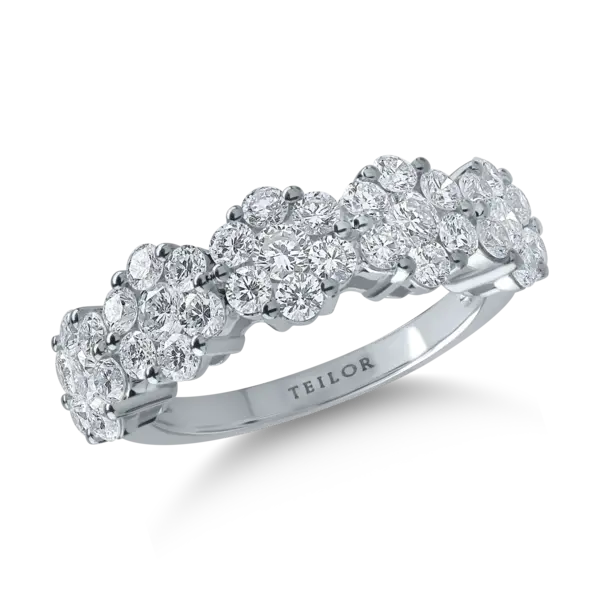 Inel din aur alb cu diamante de 1.65ct
