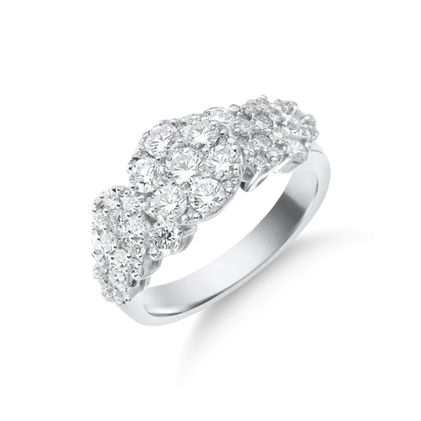 Inel din aur alb cu diamante de 1.66ct
