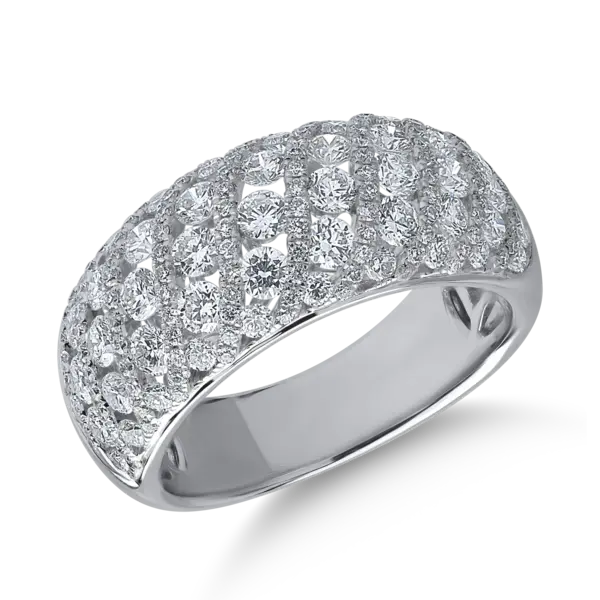 Inel din aur alb cu diamante de 1.87ct