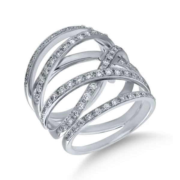 Inel din aur alb cu diamante de 1ct