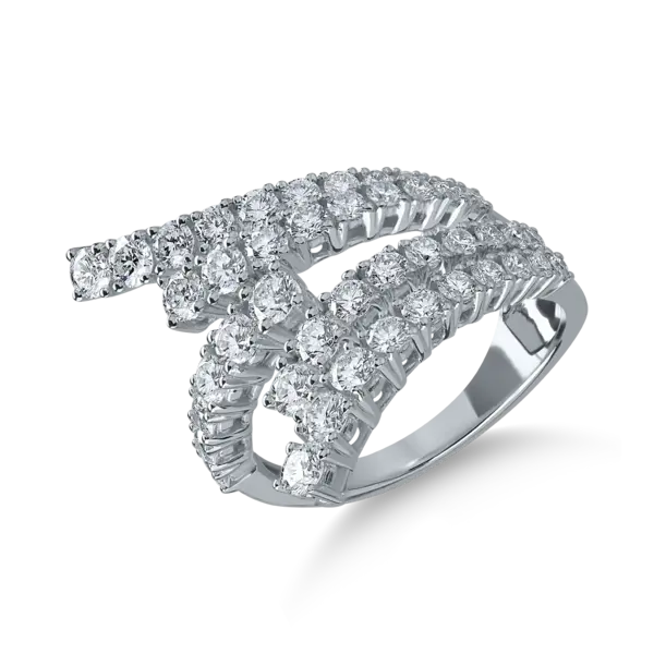 Inel din aur alb cu diamante de 2.1ct