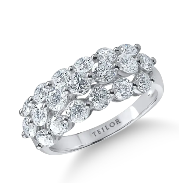 Inel din aur alb cu diamante de 2.3ct