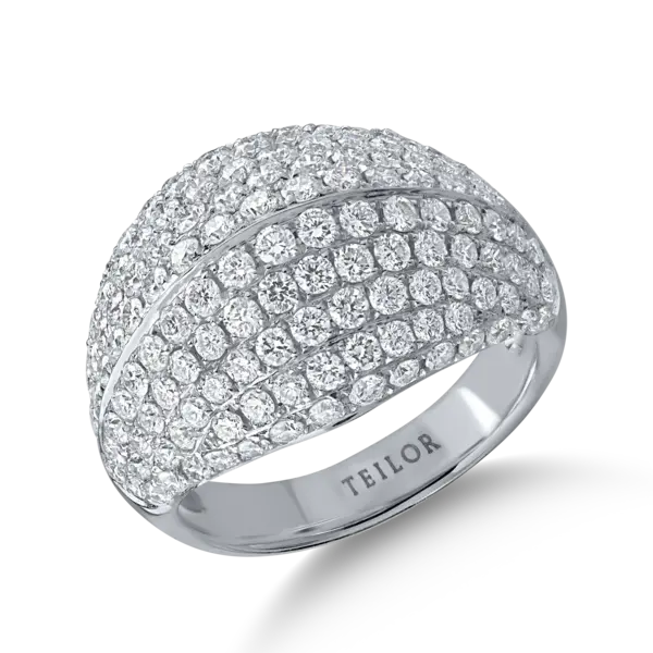 Inel din aur alb cu diamante de 2.60ct