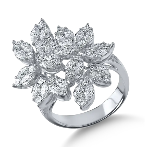 Inel din aur alb cu diamante de 2.6ct