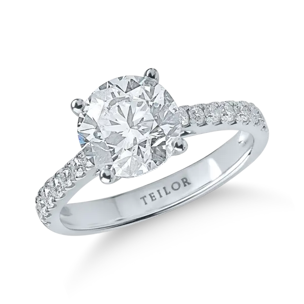 Inel din aur alb cu diamante de 2.81ct