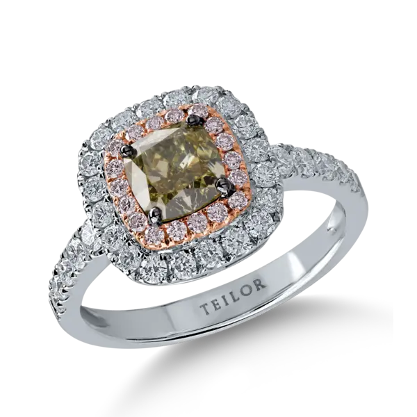 Inel din aur alb cu diamante de 2ct