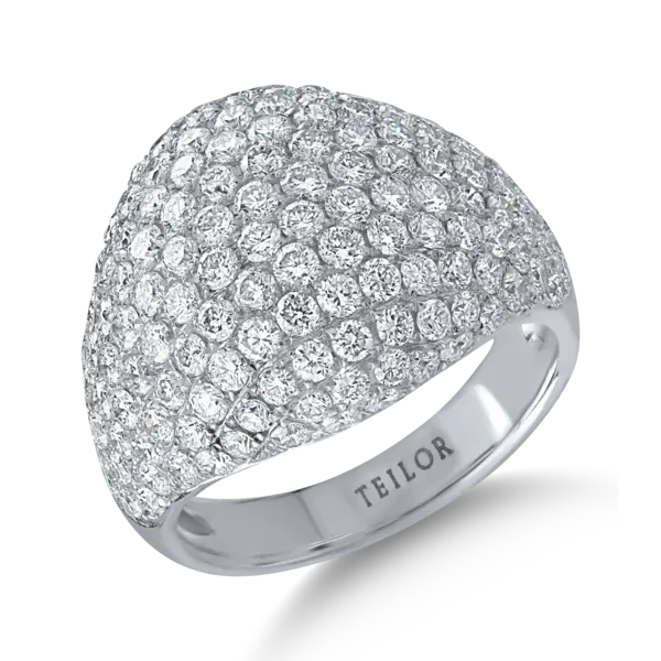Inel din aur alb cu diamante de 3.29ct