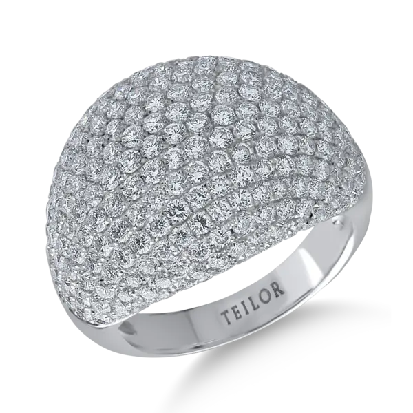Inel din aur alb cu diamante de 4.19ct