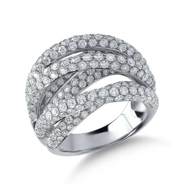 Inel din aur alb cu diamante de 4.72ct
