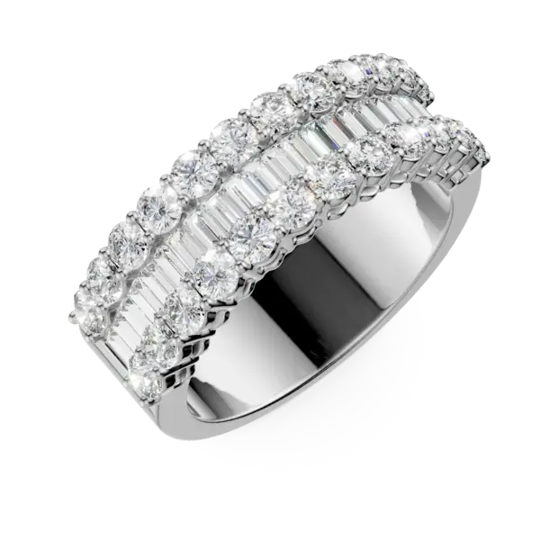 Inel din aur alb cu diamante microsetting de 1.9ct