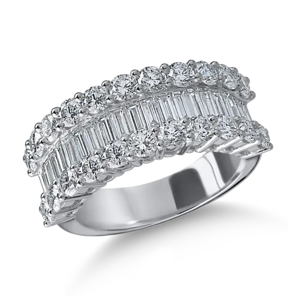 Inel din aur alb cu diamante microsetting de 2.7ct