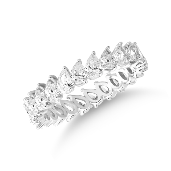 Inel din aur alb cu diamante pear de 2.4ct