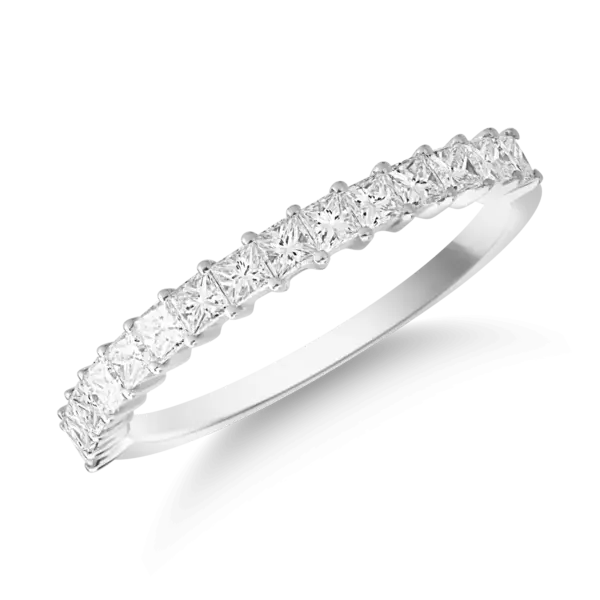 Inel din aur alb cu diamante princess de 0.6ct